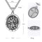 Zhubobo Mens St Saint Christopher Medal Pendant Necklace Stainless Steel Amulet, Metal, No Gemstone