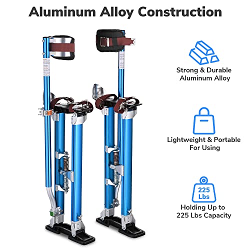 Drywall Stilts 24-40 Aluminum Tool Stilt for Painting Painter Taping Blue