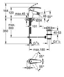 Grohe Start Bidet Mixer with Pull Rod 32560001