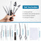 12 Pieces Culinary Precision Drawing Spoons Drizzle Decorating Spoons Stainless Steel Cooking Tweezers Plastic Dough Scrapers Set Wood Icing Spatula for Food Culinary Plating Decorating