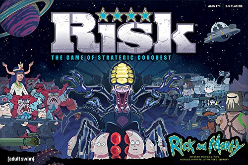 Risk Rick and Morty Risk Game | Based on The Popular Adult Swim TV Show Rick & Morty | Official Rick and Morty Merchandise | Classic Risk Board Game Themed for Rick Morty Series