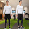 SPVISE 3 Pack Men's Compression Shirts Long Sleeve Workout Gym T-Shirt Running Tops Cool Dry Base Layer Athletic Undershirts, Crewneck- Black+white+grey, Large