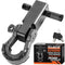 ALL-TOP Shackle Hitch Receiver for 2in Receiver, 79300Lbs MBS 11000Lbs WLL, Extreme Forged 3/4 D-Ring included, with Trailer Lock