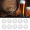 Silicone Rubber Gaskets Washer for Swing Flip Bottles, Bottle Seals Gasket Home Brew Beer Top Washers Leak Proof Soda Seal White Cap High Pressure Stoppers Compatible with Brew Beer Sealing Use