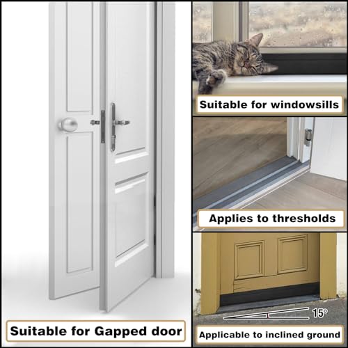 BKSAI Under Door Draft Stopper Window Excluder Seal Insulation for 2" Bottom of Door Sliding Glass Front Door Patio Draft Blocker