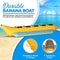 5 Person Recreational Inflatable Banana Boat with Storage Bag, Foot Pump, and Repair Kit, with Reinforced Seats and Foot Areas