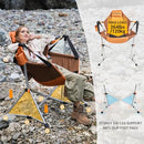 KingCamp Hammock Camping Chair Swinging Rocking Chair for Adults Portable Folding Chair Hold Up to 264 lbs Carrying Bag Cup Holder for Lawn Beach Camp Outside(Brown/2-pack)