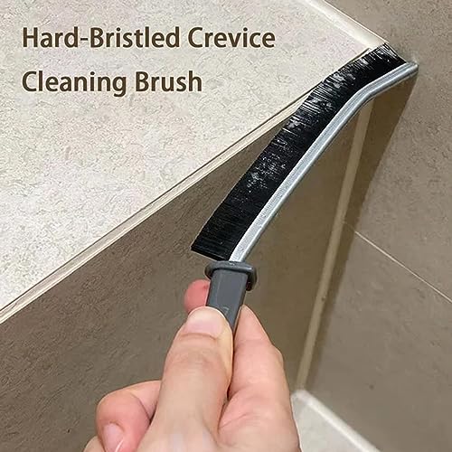 4 Pcs Hard-Bristled Crevice Cleaning Brush, Grout Cleaner Scrub Brush Deep Tile Joints, Crevice Gap Cleaning Brush Tool, All-Around Cleaning Tool, Stiff Angled Bristles for Bathtubs, Kitchens