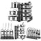 Toplife 10 Pots and Pans Organizer, Pan Organizer Rack for Cabinet with 3 DIY Methods, Adjustable Pot Organizer Rack, Pan Pot Rack for Kitchen Cabinet Organizer and Storage, Black