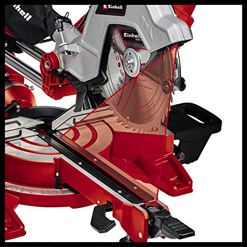 Einhell 4300875 Drag, Crosscut and Mitre Saw TE-SM 254 Dual (2100 W, Drag Function, Laser, Angle Adjustment with Quick-Adjust Facility, Spindle Lock, Clamping Device, Incl Carbide Saw Blade)