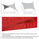 AOGESHI Sun Shade Sail Red 2.5×6.5m Rectangle Waterproof,Sun Shade UV Block,Canopy Shade Sail Awning for Outdoor,Patio,Garden,Playground(We Make Custom Size)