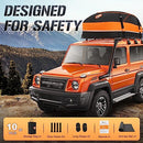Car Rooftop Cargo Carrier Roof Bag, 15 Cubic Waterproof Soft Shell Roof Top Cargo Carrier Box for All Cars with or Without Luggage Rack - Protective Mat, Safety Hooks, Tie-Down Straps and Storage Bag