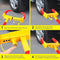 AIMALL Heavy Duty Wheel Clamp Lock Vehicle Caravan Car Security Anti-Theft w/ 2keys, Bright Red & Yellow, Durable Steel Construction, Easy to Use