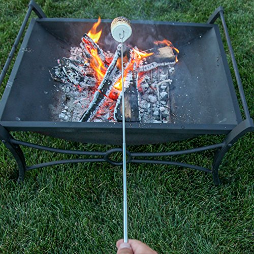 MalloMe Marshmallow Roasting Sticks - Smores Skewers for Fire Pit Kit - Hot Dog Camping Accessories Campfire Marshmellow 32 Inch Long Fork - 12 Pack