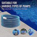 VEVOR 3809EVBU Heavy Duty Swimming, 1-1/2-Inch x 30-Feet, Vacuum Hose, Compatible Ground Sand Filter Pump Pool Skimmer Various Cleaning, Blue