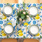 Whaline Lemon Tablecloth Rectangle Italian Lemons Fabric Table Cloth Waterproof Washable Spring Summer Lemon Table Cover for Picnic Dinner Table Home Kitchen Party Decoration, 60 x 104 Inch