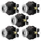 Orger Octagonal Crystal Door Knobs 5 Pack, Interior Privacy Door Handle for Bed/Bathroom with Pin Lock Inside, Oil Rubbed Bronze Vintage Rosette Door Knob with Heavy Duty Genuine Glass