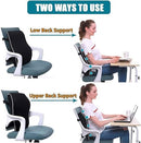 Lumbar Pillows Memory Foam Lumbar Support Back Cushion Breathable Cover, Full Lumbar High-Back Pillow for Back Pain, Ergonomically Support Lower & Upper Back, for Car Seat, Office Chair, Couch