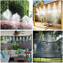 2RZ Misting Cooling System 75.5FT(23M) Misting Line DIY Outdoor Mist Irrigation+36 Brass Mist Nozzles Garden Misting Irrigation System for Lawn Patio Garden Greenhouse