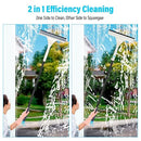 Wothfav Professional Window Squeegee Cleaner, 61" Telescopic Window Cleaning Equipment, 2 in 1 Window Squeegee with Extendable Cleaning Poles, Glass Cleaning Tools for Indoor/Outdoor