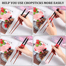 5 Pieces Reusable Chopstick Helpers Training Chopsticks for Many age, Beginner, Trainers or Learner, Red