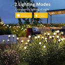 ZKEEZM 10LED Solar Garden Lights Solar Swaying Light Sway by Wind Solar Firefly Lights Outdoor Waterproof Landscape Decoration Lights Pathway Yard Walkway Patio Decoration Camping Warm White(6 Pack)