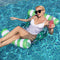 WERNNSAI Water Hammock for Adults - Inflatable Pool Floats Green Pool Accessories 4-in-1 Saddle Lounge Chair Hammock Drifter Soft Mesh Green Plants Pool Float for Swimming Party Beach Sea Sunbathing