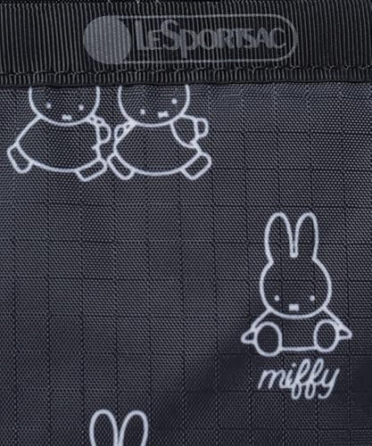LeSportsac Small JENNI/8056 Official Shoulder Bag, Miffy Black Stencil, Free Size