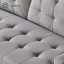 Zinus Mid-Century 3 Seater Sofa Couch Furniture in Stone, Size 194cm