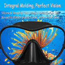 Snorkel Set, IODOO Snorkel Dry Top Snorkeling Gear for Adults, Panoramic Anti-Leak and Anti-Fog Tempered Glass Lens, Adults Adjustable Snorkeling Set, Scuba Diving Swimming Training Snorkel Kit