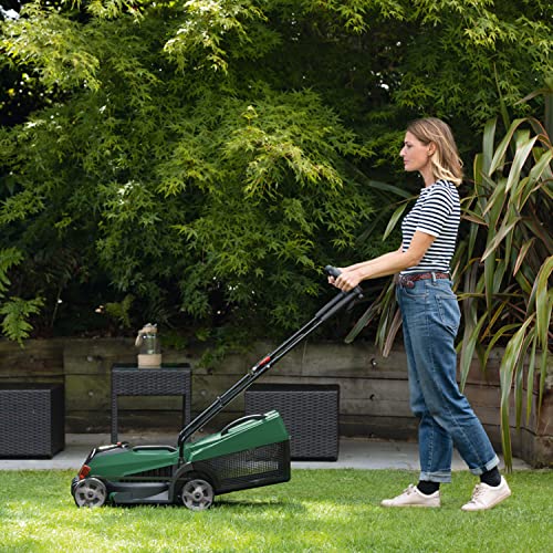 Bosch Home & Garden 18V Cordless Brushless Lawn Mower Without Battery, Cutting Width: 32 cm, Cut Height 20-60mm, Compact Storage and Ergonomic Design (CityMower 18V-32-300)