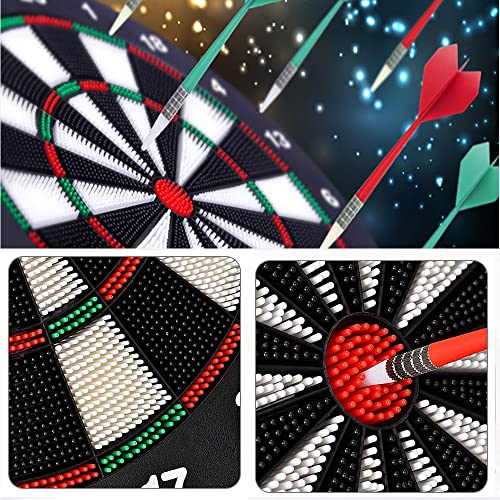 16 Inch Safety Soft Rubber Dart Board with 6 Darts for Outdoor/Indoor Family and Office Exercise Activities,