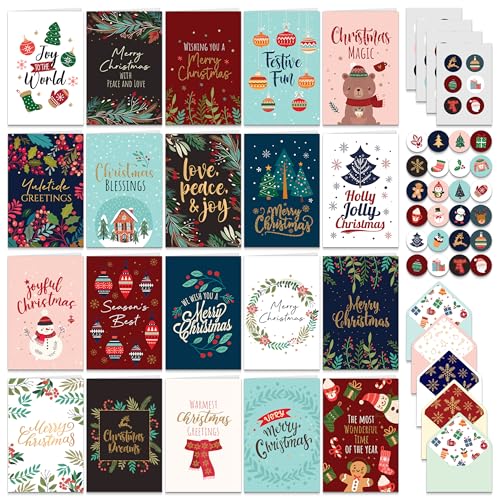 100 Christmas Cards (20 Designs)