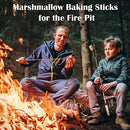 10 Pack Marshmallow Roasting Sticks Bulk, Smores Skewers for Fire Pit Kit, Hot Dog Camping Skewers Accessories Campfire Marshmellow 32 Inch Long Extendable Forks Bbq Tools Smores Sticks