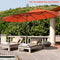 TANGKULA 15Ft Double-Sided Patio Umbrella, Outdoor Extra Large Umbrella W/Hand-Crank System & Air Vents, Market Twin Umbrella W/ 12-Rib Sturdy Metal Frame for Poolside, Garden Backyard (Orange)