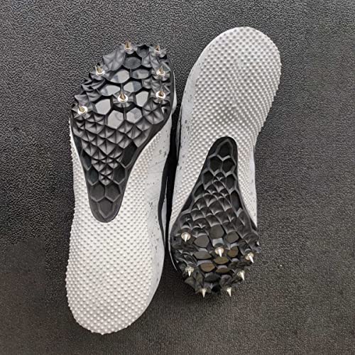 zhuohai 50pcs 1/4inch Spikes Replacement, Steel Track and Cross Country Spikes with Spike Wrench, for Track Sprint Sports Short Running Shoes and Cross Country