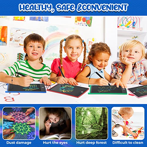 Zonon 4 Pcs LCD Writing Tablet for Kids 8.5 Inch Doodle Board Drawing Tablet Toddler Toys Gifts LCD Writing Board Electronic Erasable Reusable Writing Drawing Pad(Dark Blue, Pink, Red, Green)