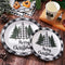 Whaline 100Pcs Christmas Tableware Set Buffalo Plaid Xmas Tree Disposable Dinnerware Set 50Pcs Paper Plates 25Pcs Napkin 25Pcs Cups for Christmas Theme Party Supplies Table Decorations