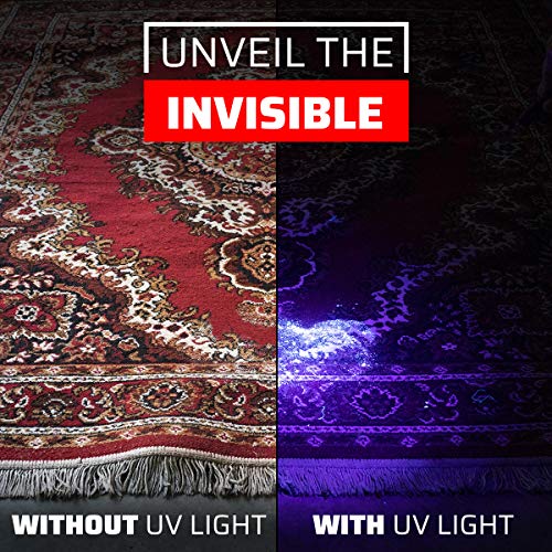 GearLight UV Black Light Flashlight S100 [2 Pack] - Mini Blacklight Ultraviolet Pen Lights for Leak and Hotel Inspection - Pet Urine, Bed Bug, Scorpion, Stain, and Dye Detector