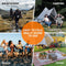 KingCamp Compact Camping Chairs for Adults Ultralight High Back Folding Portable Lawn Light Weight Outdoor with Armrest, Side Pocket, Headrast, Carry Bag, Support 265 Lbs, 2 Pack, Black-2 Pack