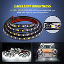 Nilight 3PCS 60 Inch Bed Light Strip 270 LED with On/Off Switch Blade Fuse Splitter Extension Cable for Cargo Pickup Truck SUV RV Boat