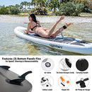 SereneLife Inflatable Stand Up Paddle Board - 10’ Ft. Standup Sup Paddle Board W/ Manual Air Pump, Safety Leash, Paddleboard Repair Kit, Storage / Carry Bag - Sup Paddle Board Inflatable - SLSUPB06