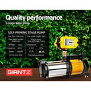 Giantz Water Pump, 2500W 240V Electric High Pressure Garden Pumps Controller Irrigation for Pool Pond Rain Tank Home Farm Clean, Multi Stage Fully Automatic Anti-rust Yellow