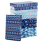 Hallmark Medium Boxes with Lids (12 Shirt Boxes, 4 Designs: Snowflakes, Stripes, Sweater Pattern, Reindeer) for Christmas, Hanukkah, Holiday Parties, Hostess Gifts