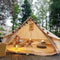 S'more Bello 4-Person Canvas Camping Tent, 4-Season Bell Tent Yurt Tent, Waterproof and Windproof Glamping Tent, Hot Tent with Stove Jack, Ideal for Family Camping, Hiking, Backpacking