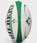 Gilbert Ireland International Replica Mini Rugby Ball, White/Green, 5