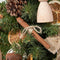 WBHome 1.8 Feet Pre-lit Decorated Tabletop Christmas Tree, Boho-Minimalist Christmas Themed Decorations with Pine Cones, Pre-Lit Mini Christmas Tree, 35 Bulbs