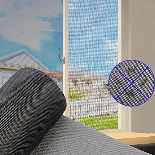 OZSTOCK® 100FT / 30M Roll Insect Flywire Window Fly Screen Net Mesh Flyscreen Black/Grey (Black)