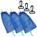 3 Pieces Crab Trap Bait Bags Outdoor Sports Style with 3 Pieces Rubber Locker for Fishing Crab Traps Catch