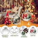 100 Set 3.15 Inch Christmas Clear Plastic Fillable Ball Ornament Set Christmas Tree Baubles Fillable Transparent DIY Acrylic Crafts Ball with Decorations for Christmas Party Holiday Home(Clear)